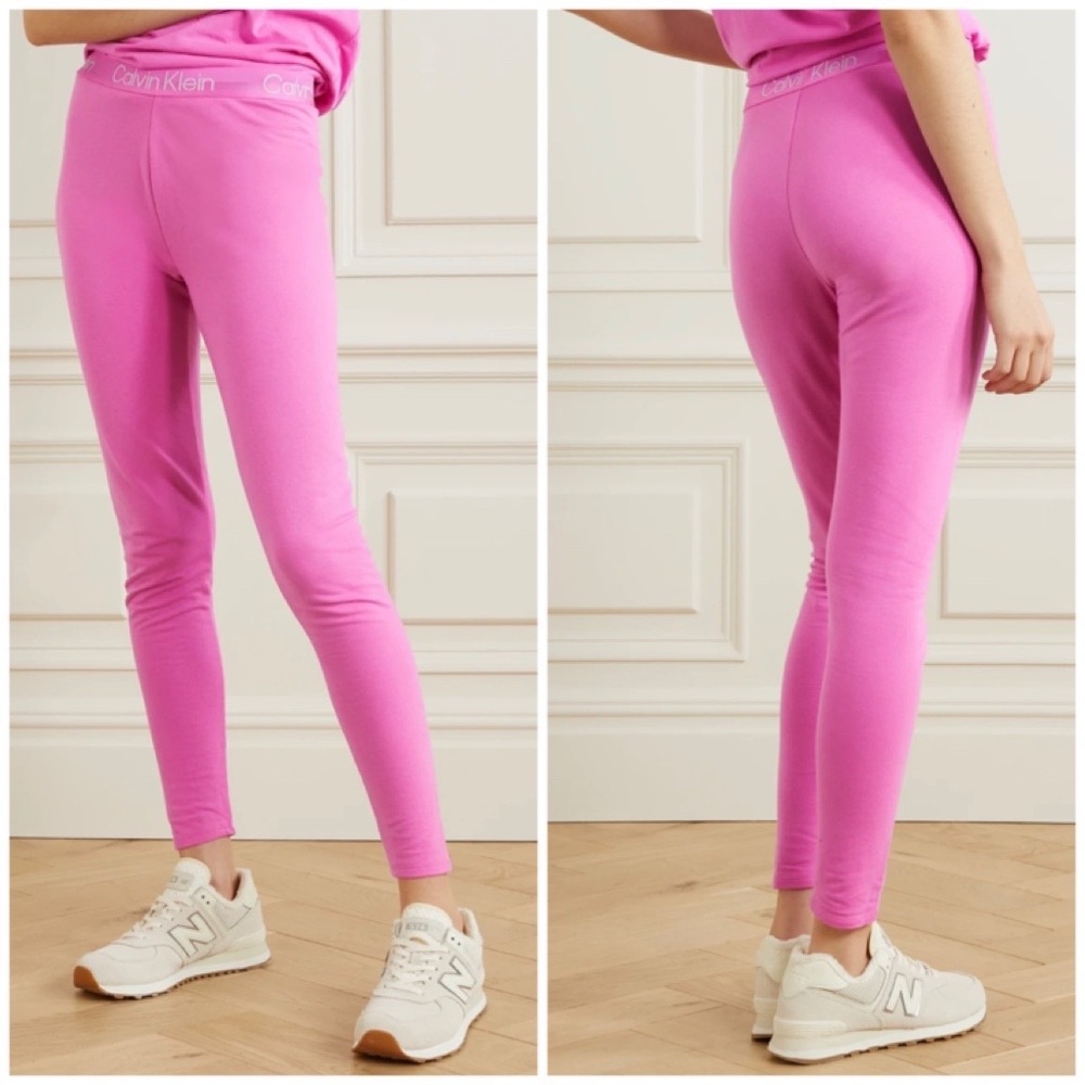 Calvin Klein Pink Cotton Jersey Leggings Size S